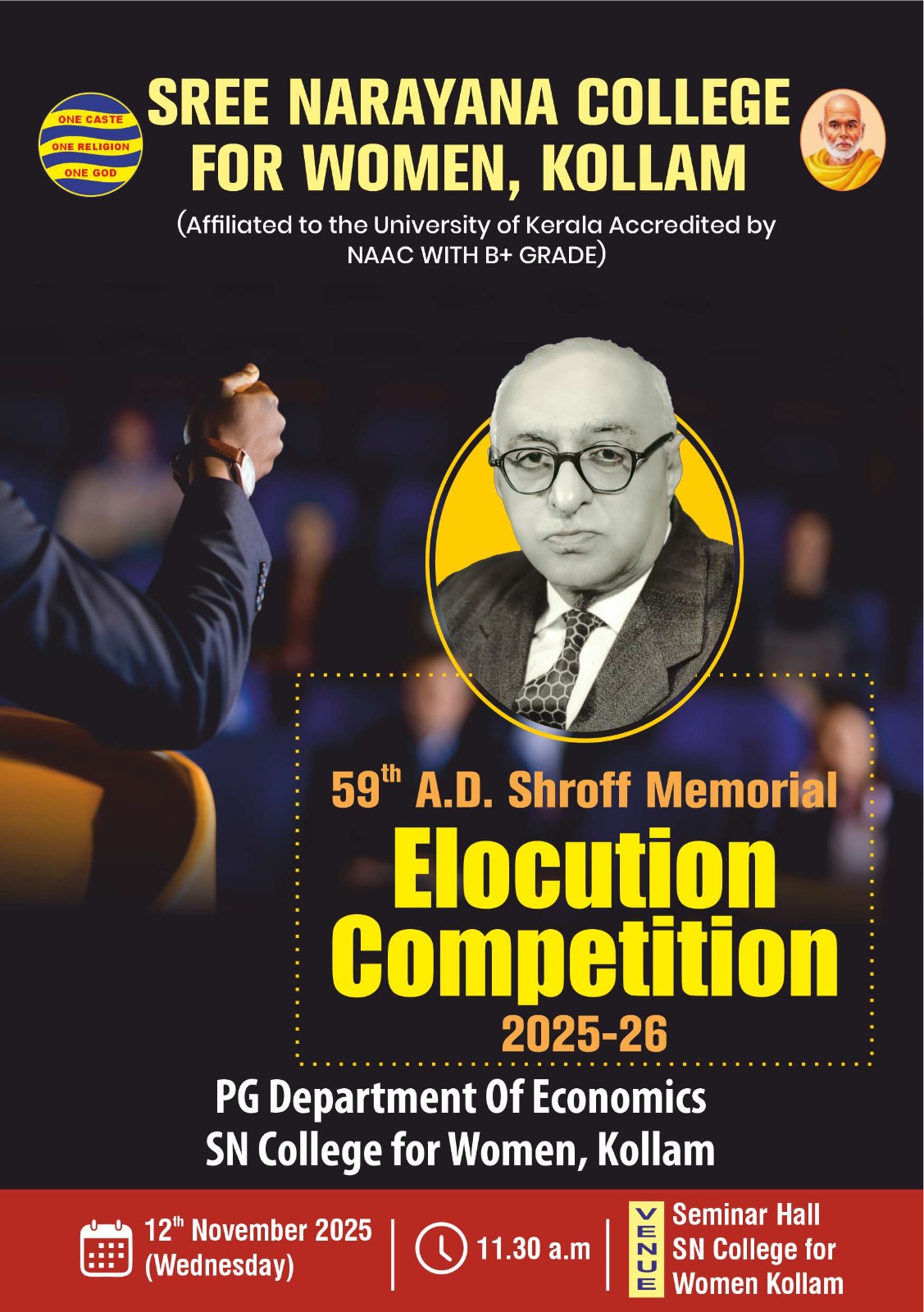 59th A.D. Shroff Memorial Elocution Competition.