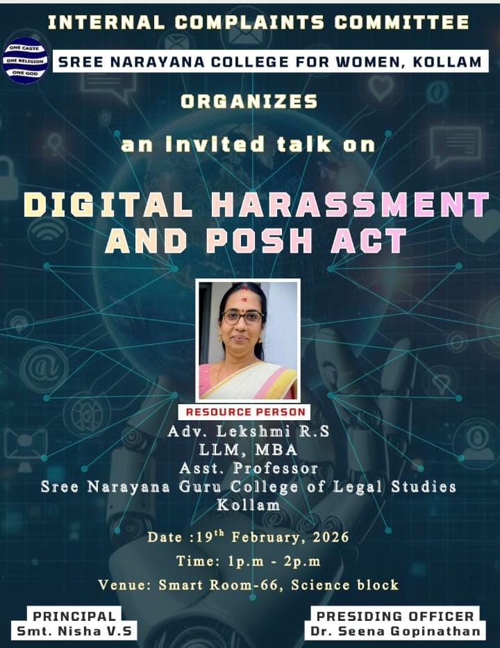 Invited Talk on Digital Harassment and POSH Act