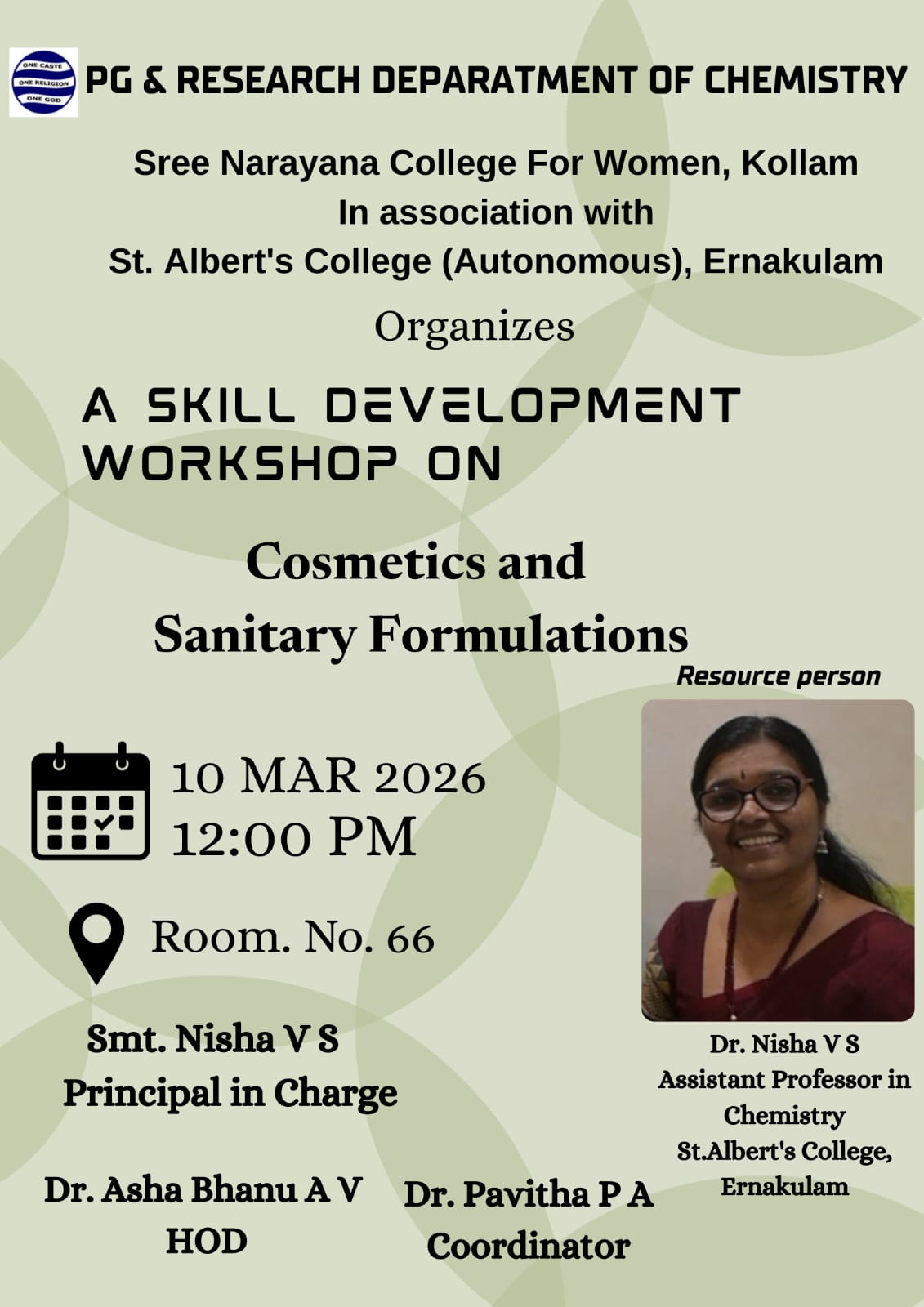 A Skill Development Workshop on Cosmetics and Sanitary Formulations