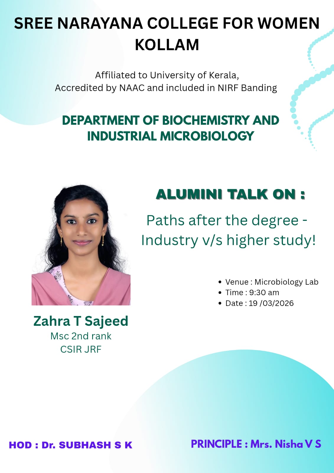 Alumni Talk: Paths after the Degree – Industry v/s Higher Study!