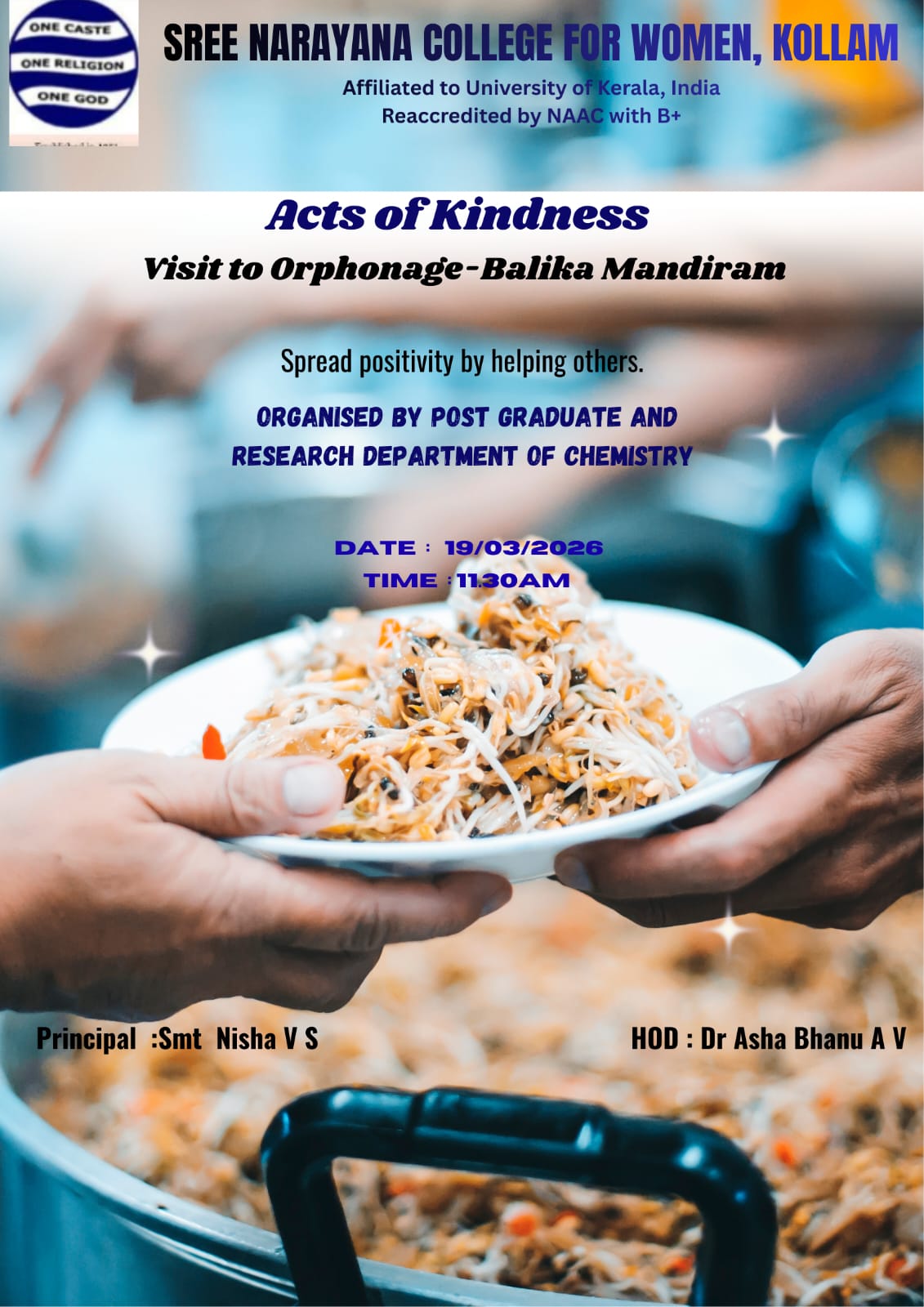 Acts of Kindness – Visit to Orphanage, Balika Mandiram