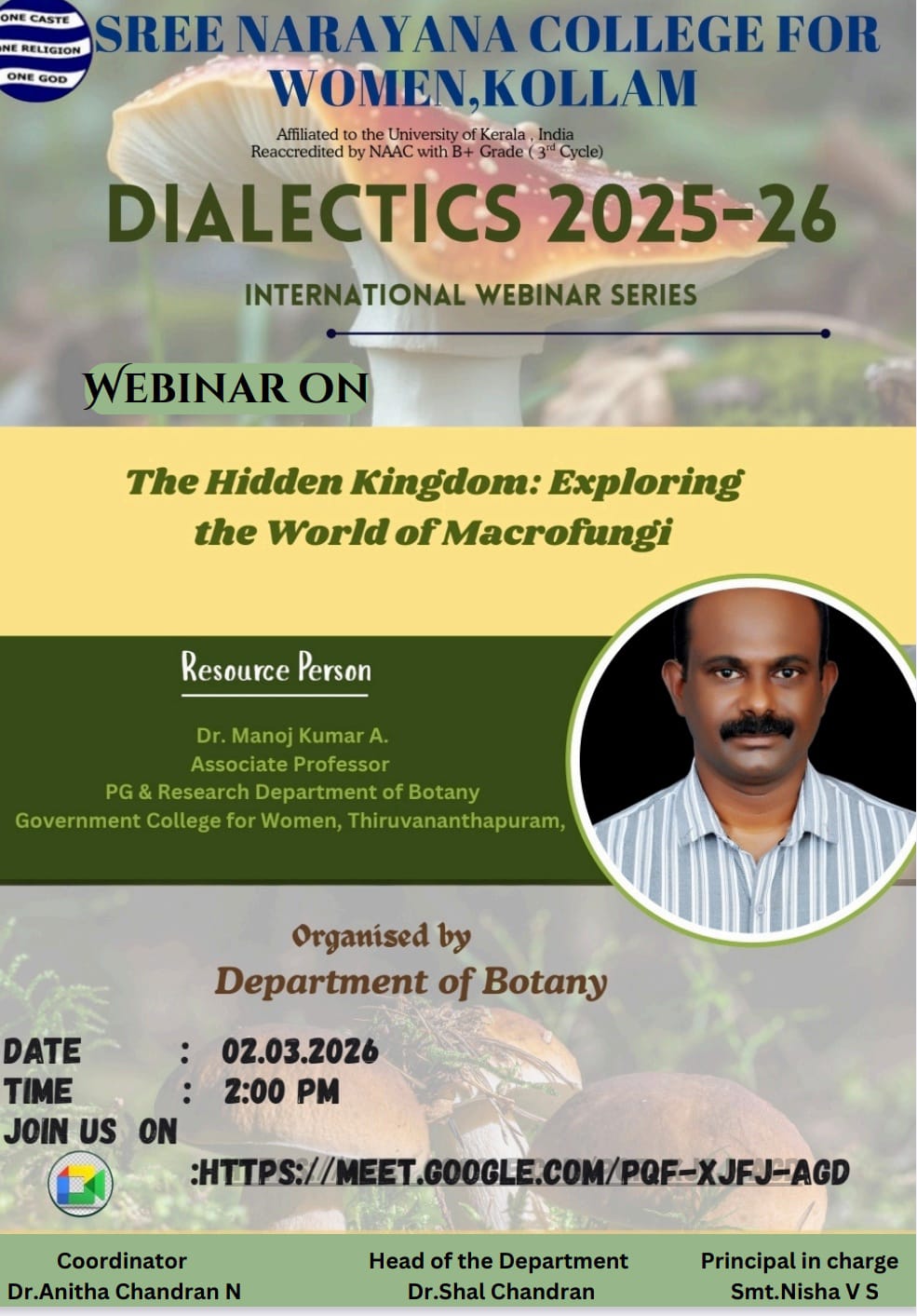 Webinar on The Hidden Kingdom: Exploring the World of Macrofungi