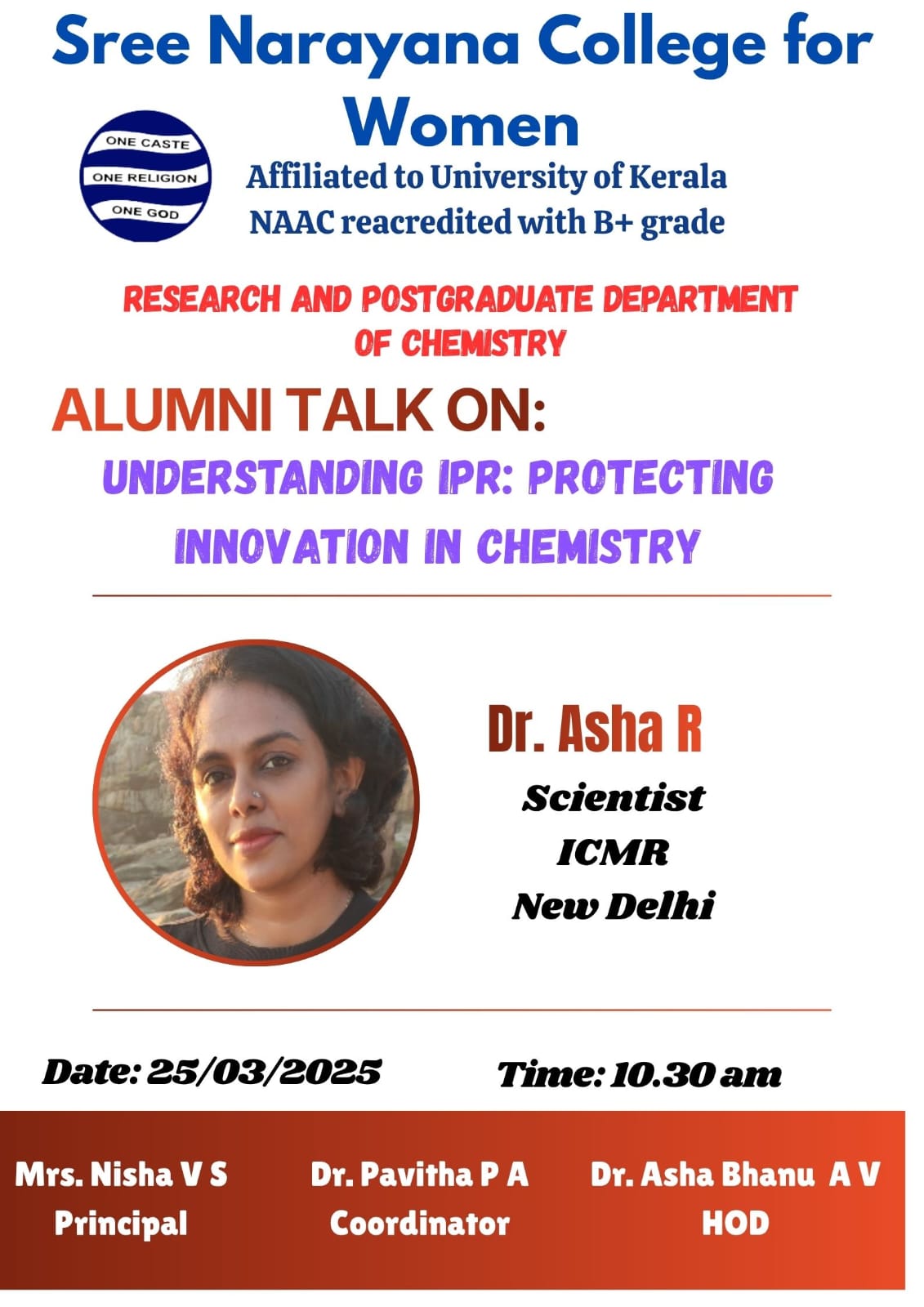 Alumni Talk on Understanding IPR: Protecting Innovation in Chemistry