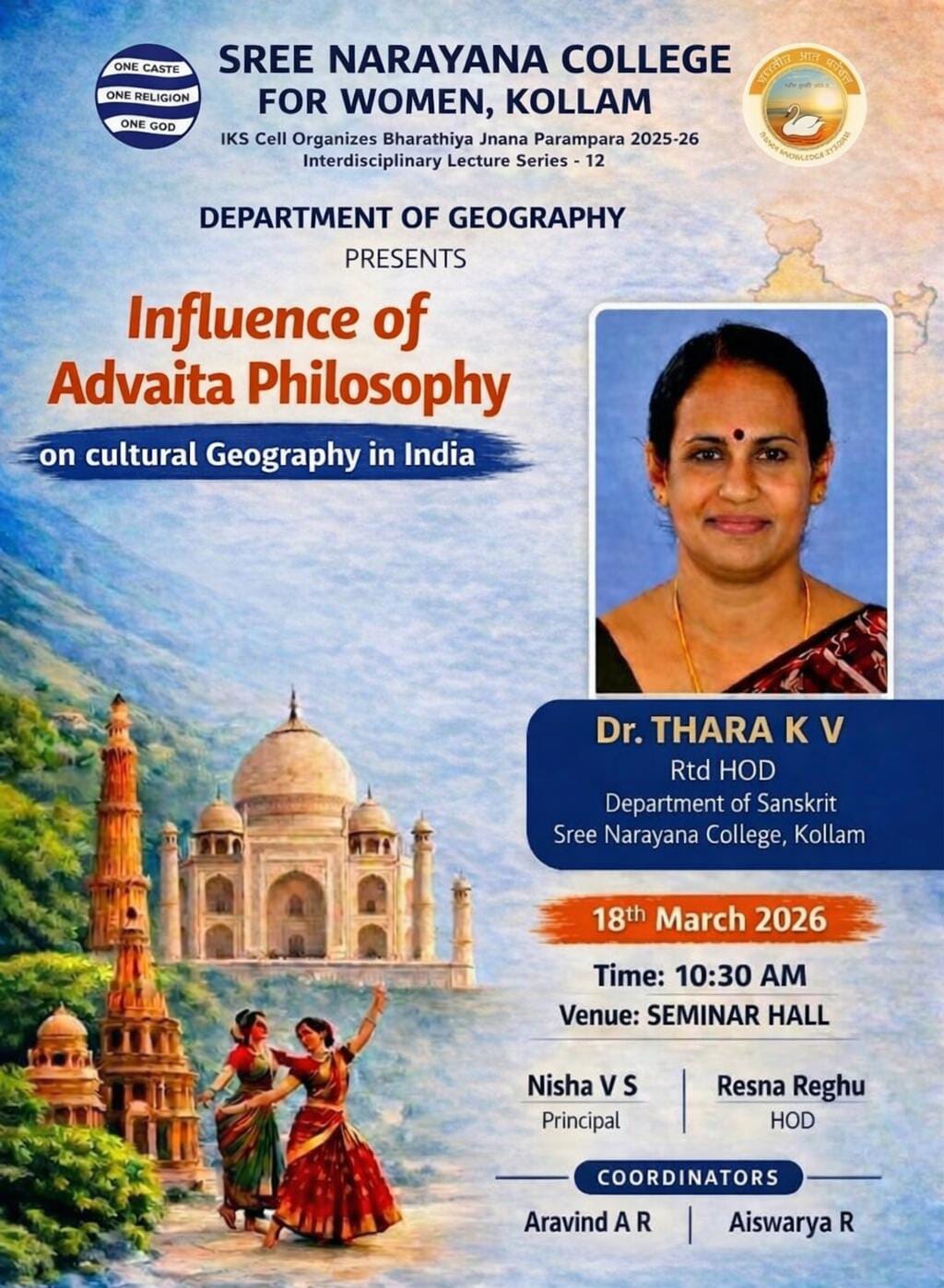 Influence of Advaita Philosophy on Cultural Geography in India