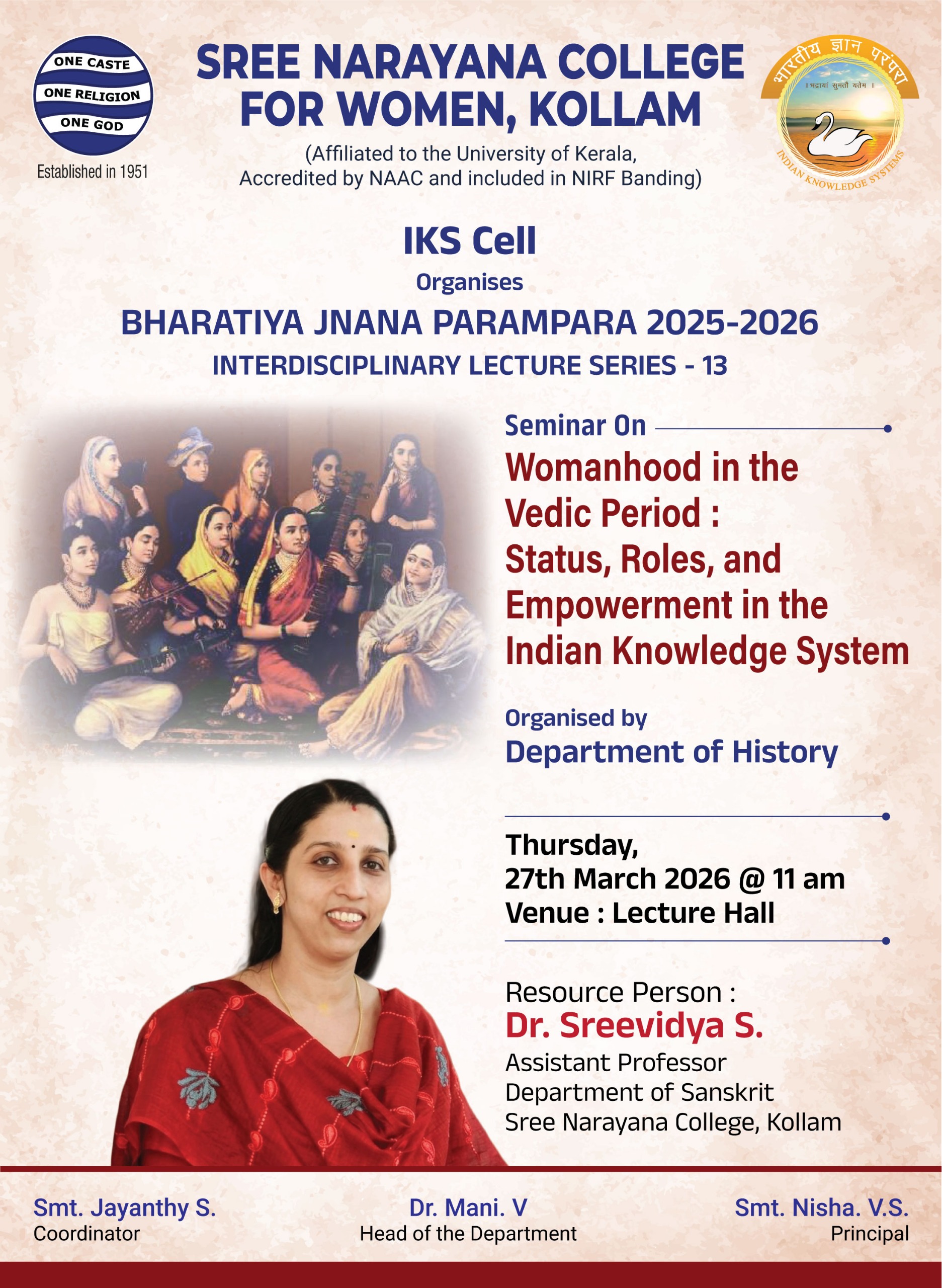 Seminar on Womanhood in the Vedic Period: Status, Roles, and Empowerment in the Indian Knowledge System