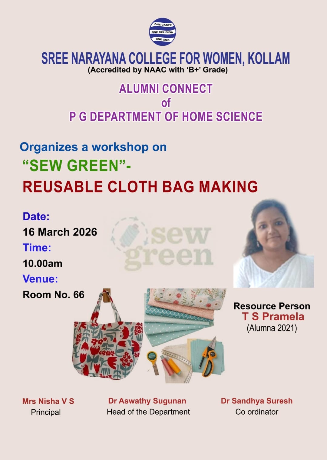 “Sew Green” – Reusable Cloth Bag Making Workshop