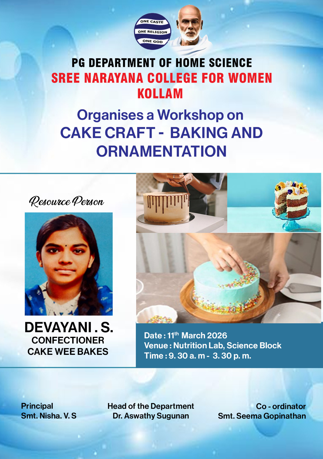 Workshop on Cake Craft – Baking and Ornamentation