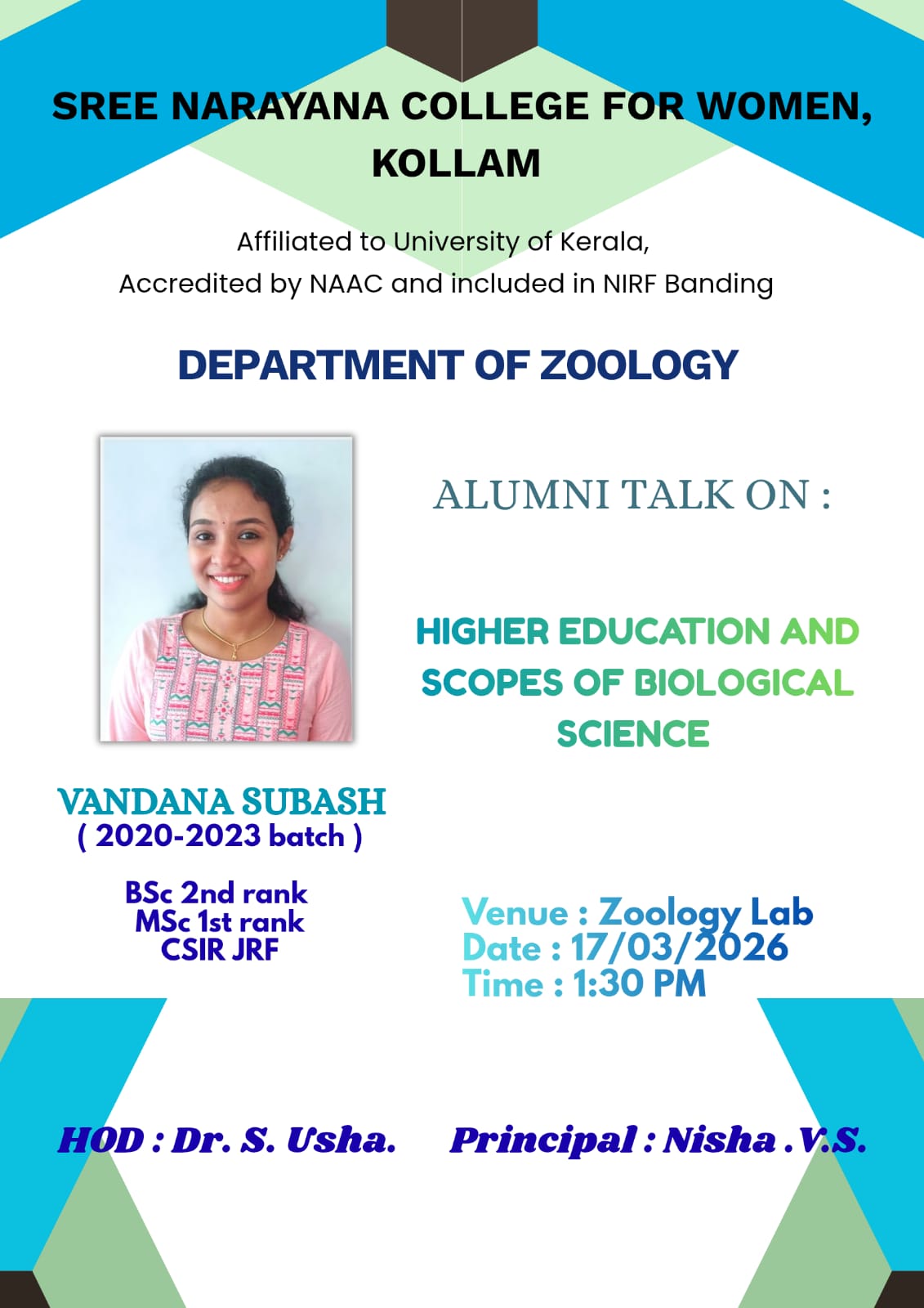 Alumni Talk on Higher Education and Scopes of Biological Science