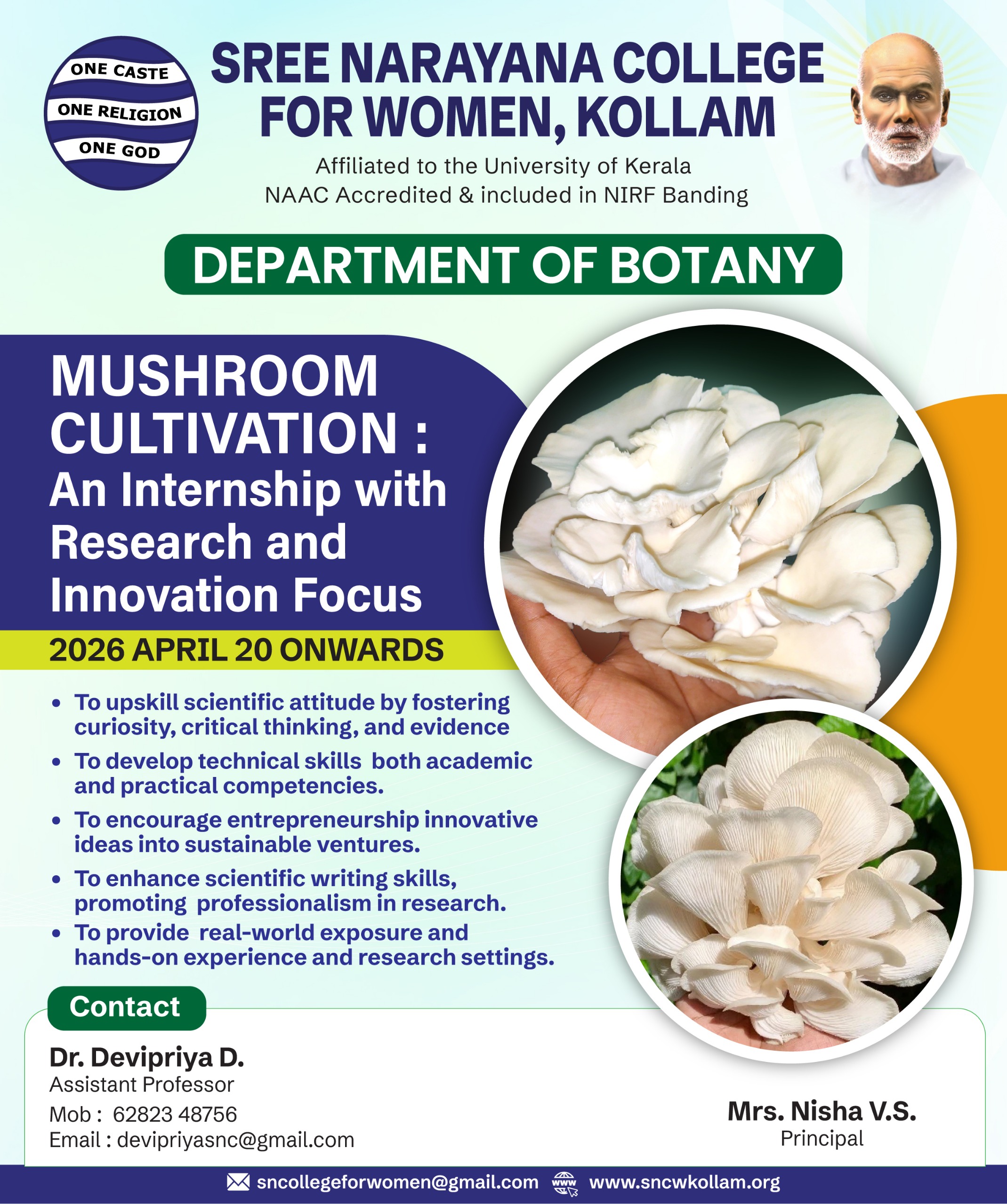 Mushroom Cultivation: An Internship with Research and Innovation Focus