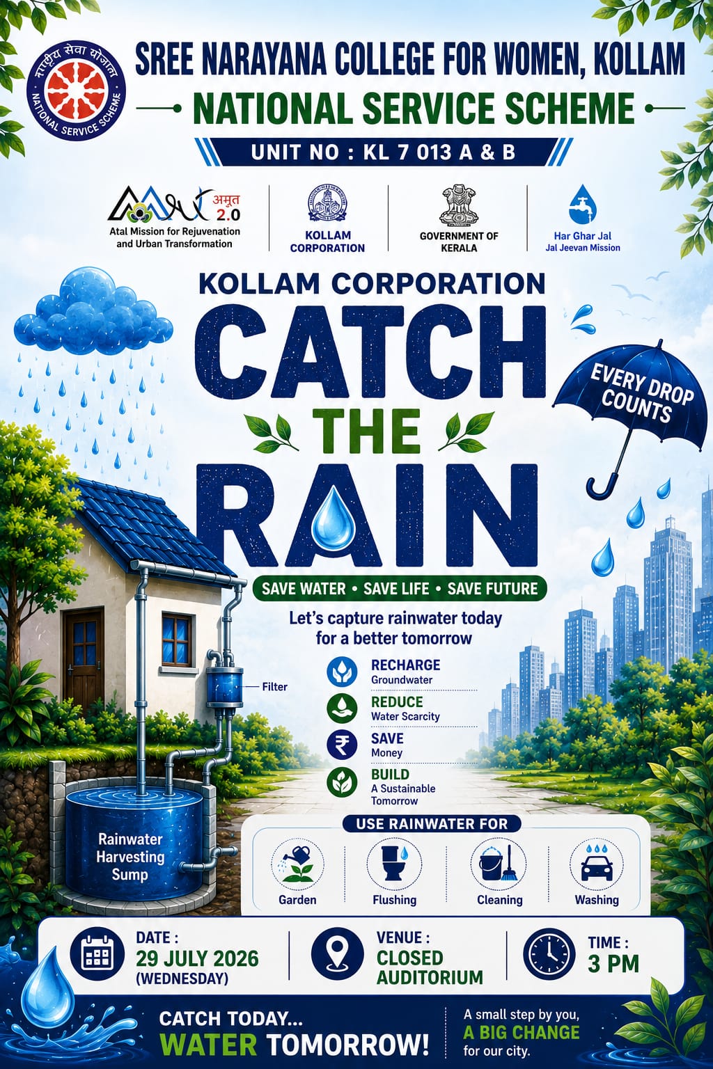 Catch the Rain – NSS Awareness Programme on Rainwater Harvesting