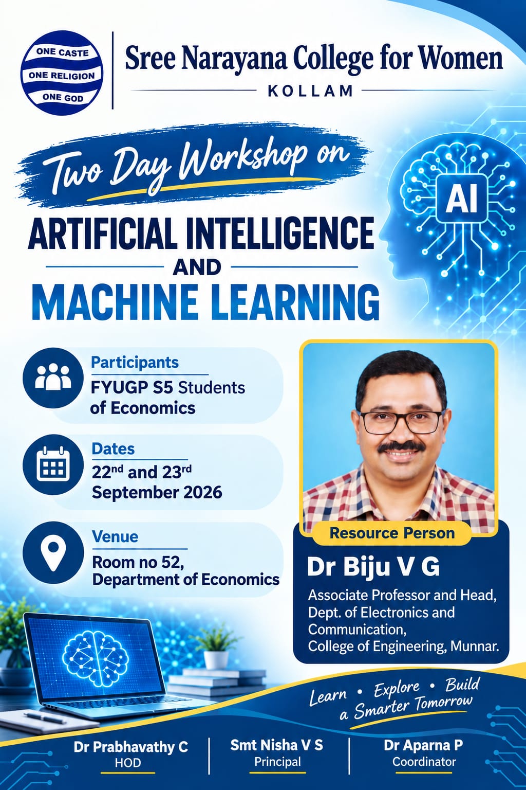 Two-Day Workshop on Artificial Intelligence and Machine Learning